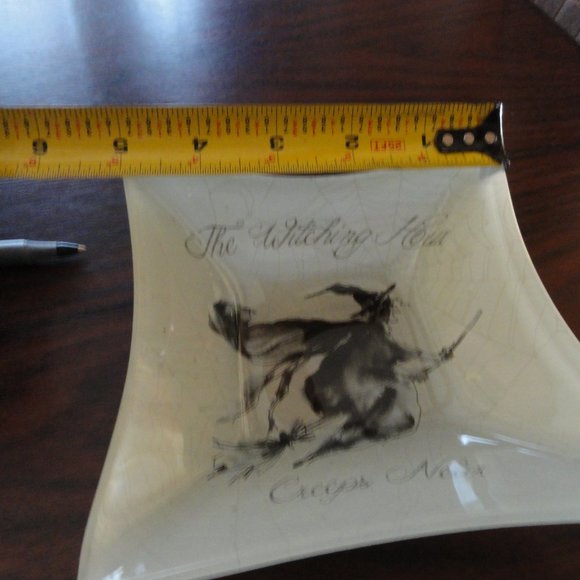The witching hour Glass candy dish, Ash tray~Halloween d… - Picture 8 of 8